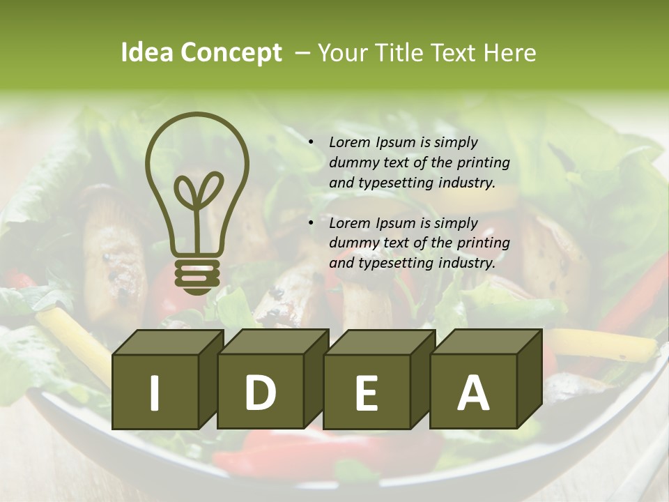 Red Vegetarian Snack PowerPoint Template