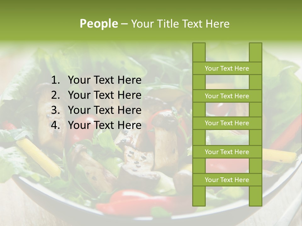 Red Vegetarian Snack PowerPoint Template