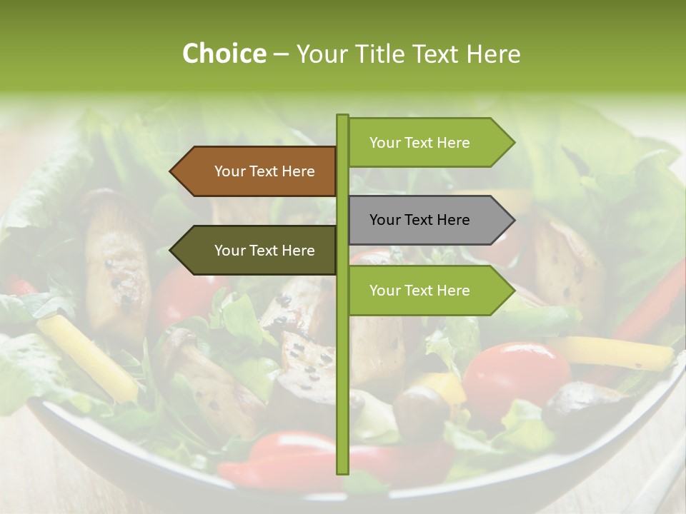 Red Vegetarian Snack PowerPoint Template