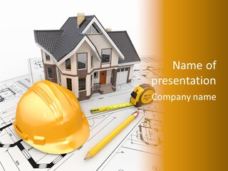 Measurement Built Facade PowerPoint Template