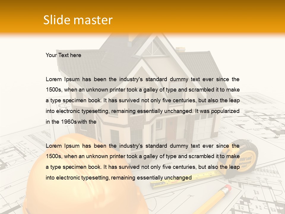 Measurement Built Facade PowerPoint Template
