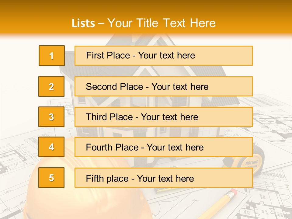 Measurement Built Facade PowerPoint Template