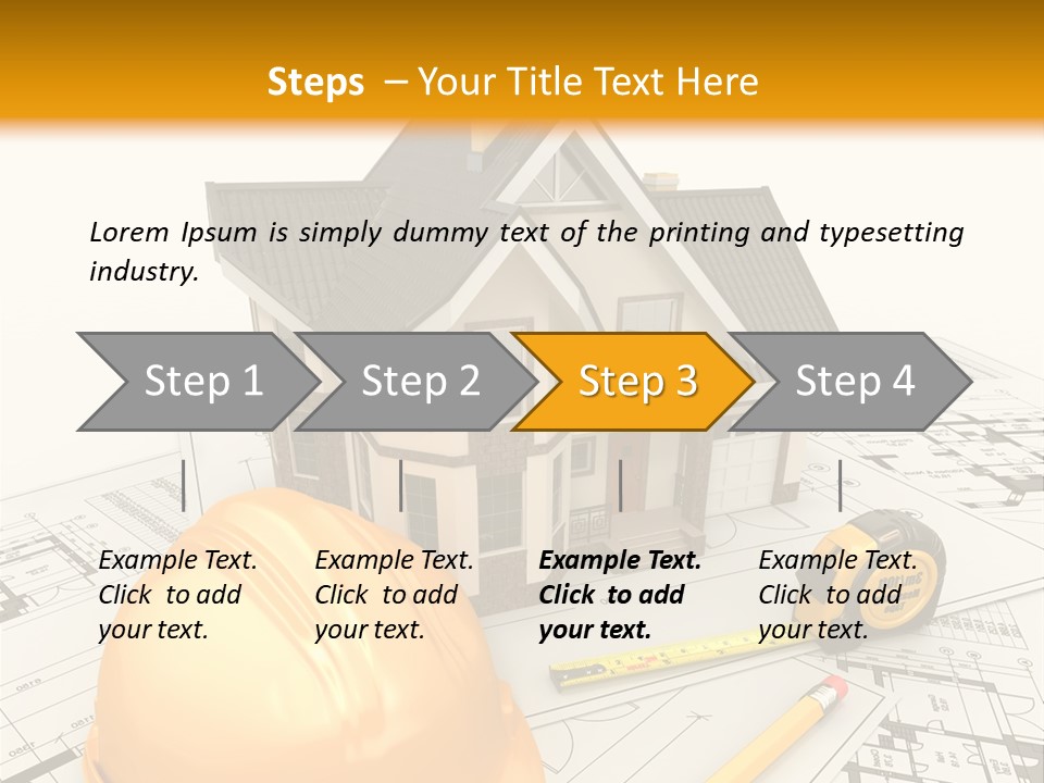 Measurement Built Facade PowerPoint Template