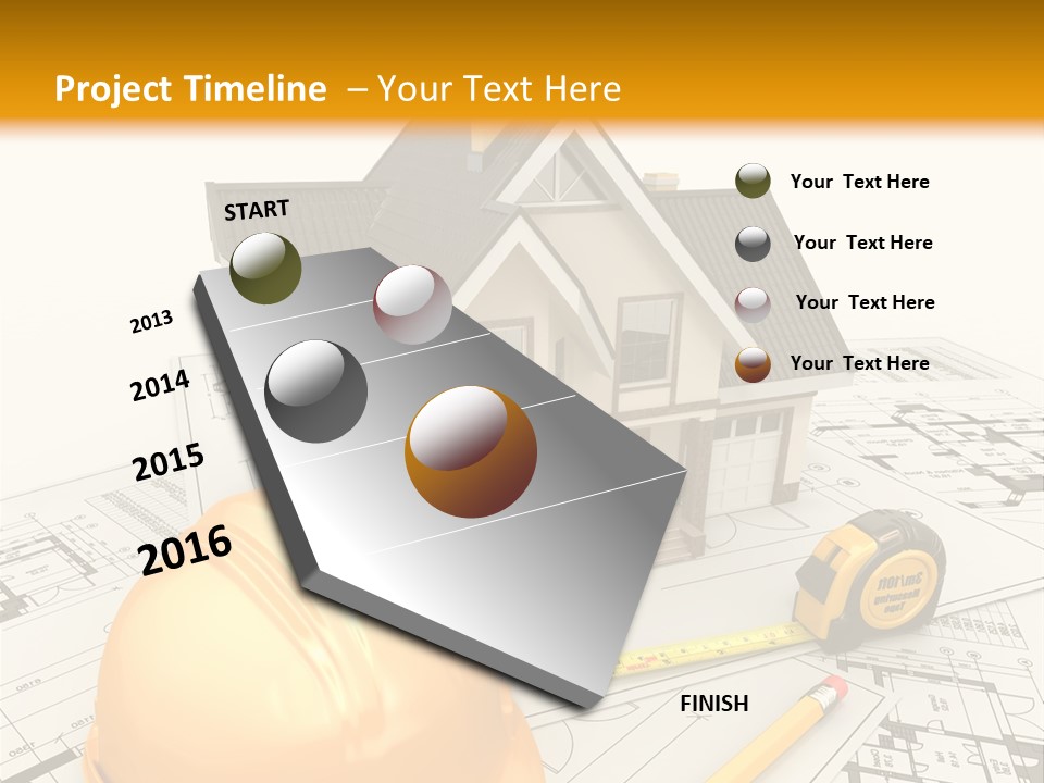 Measurement Built Facade PowerPoint Template