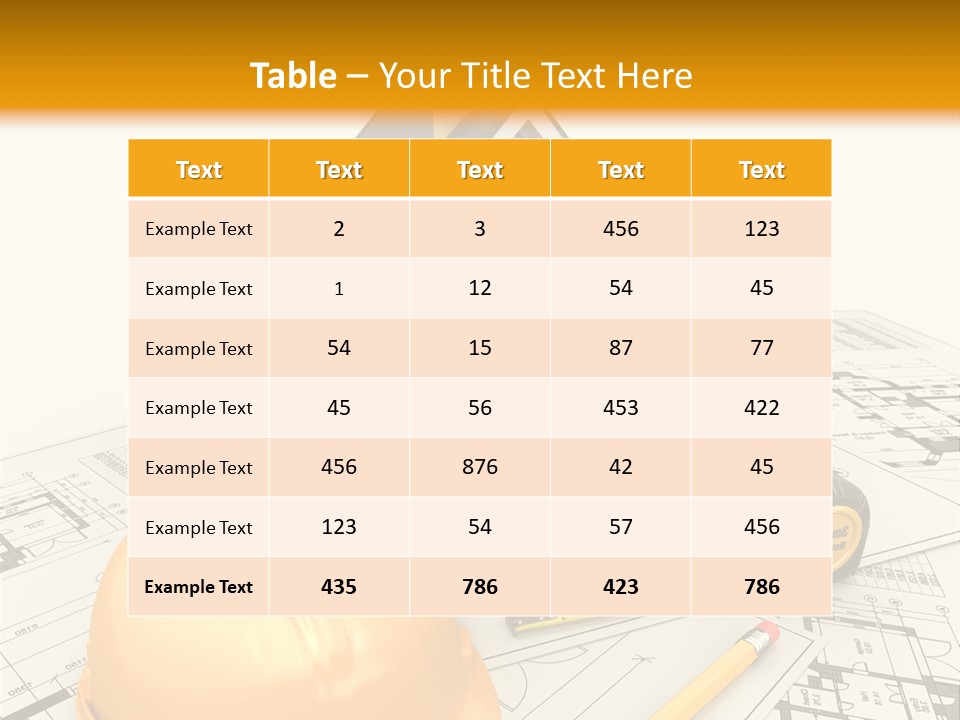 Measurement Built Facade PowerPoint Template