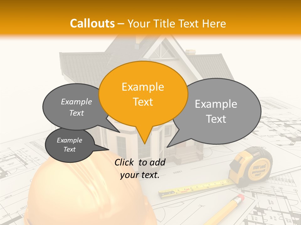 Measurement Built Facade PowerPoint Template