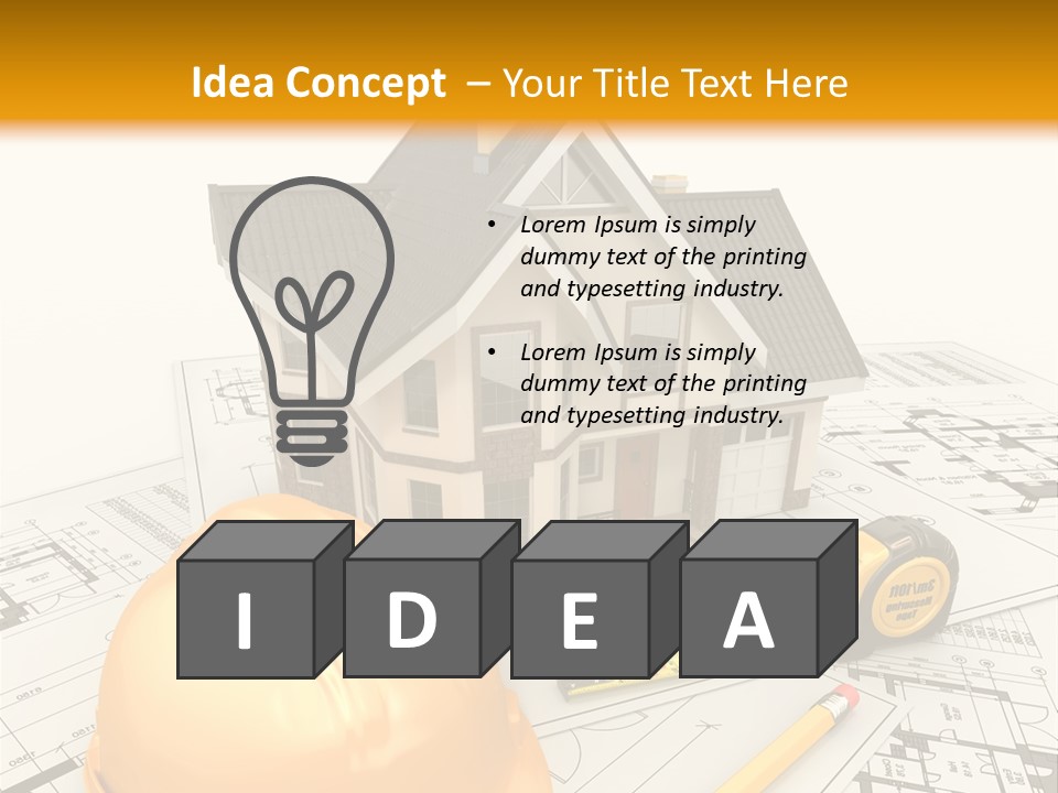 Measurement Built Facade PowerPoint Template