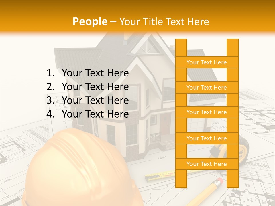 Measurement Built Facade PowerPoint Template