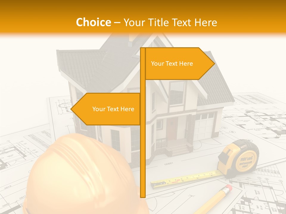 Measurement Built Facade PowerPoint Template