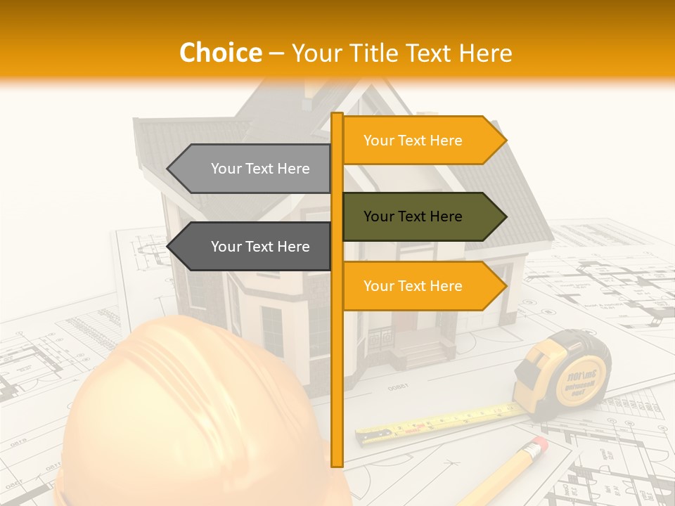 Measurement Built Facade PowerPoint Template
