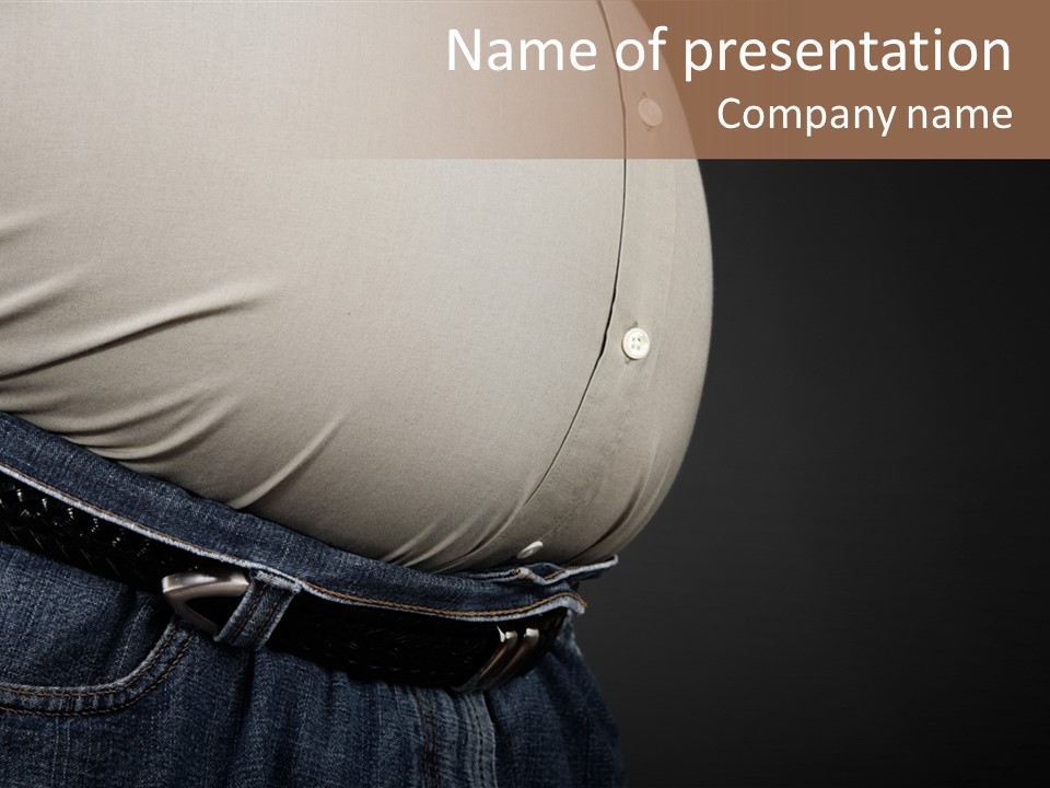 Obesity Abdomen Body PowerPoint Template