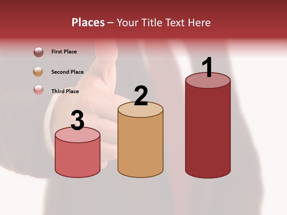 Business Person Isolated On White Positive PowerPoint Template