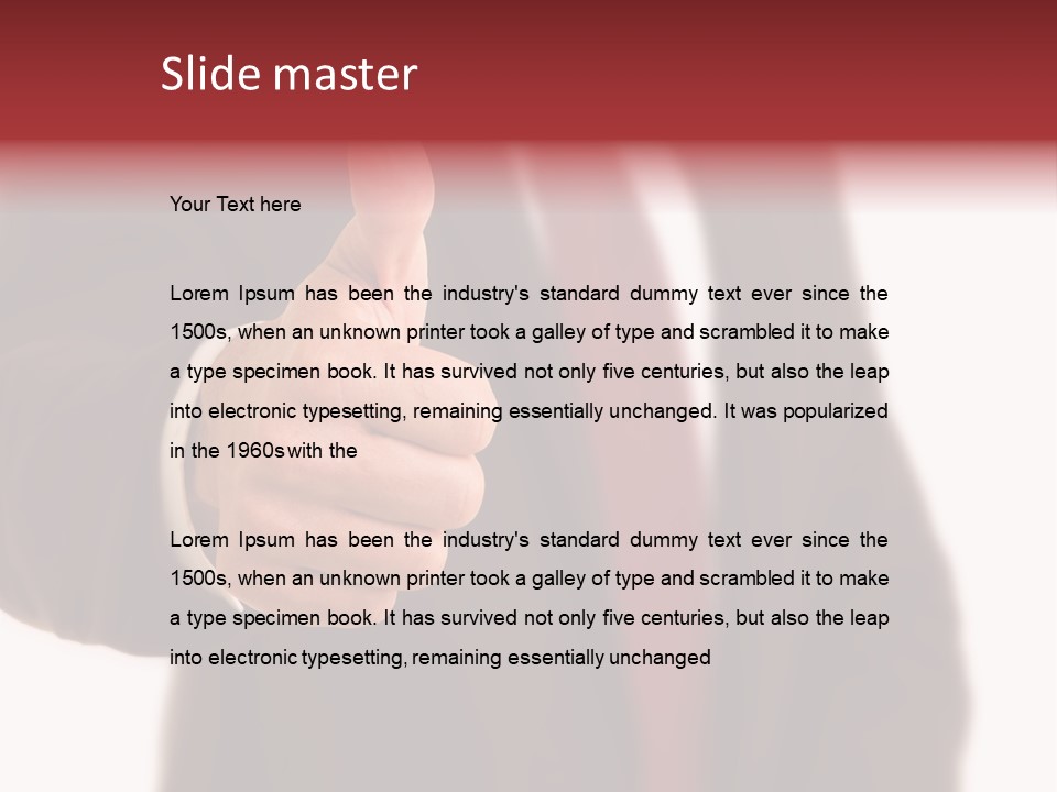 Business Person Isolated On White Positive PowerPoint Template