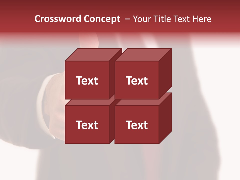 Business Person Isolated On White Positive PowerPoint Template