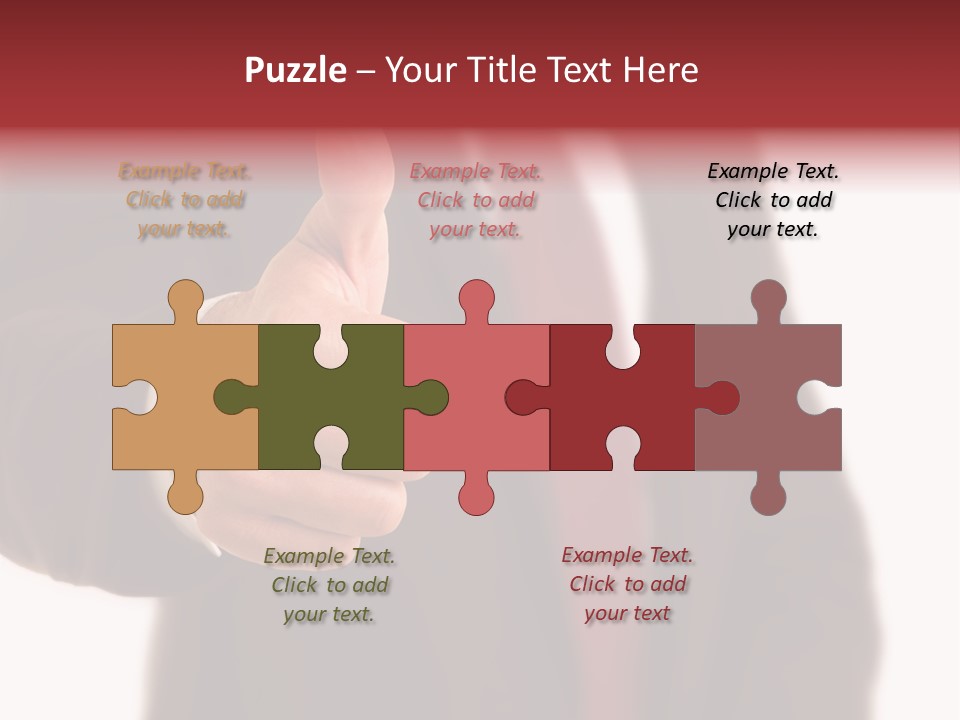 Business Person Isolated On White Positive PowerPoint Template