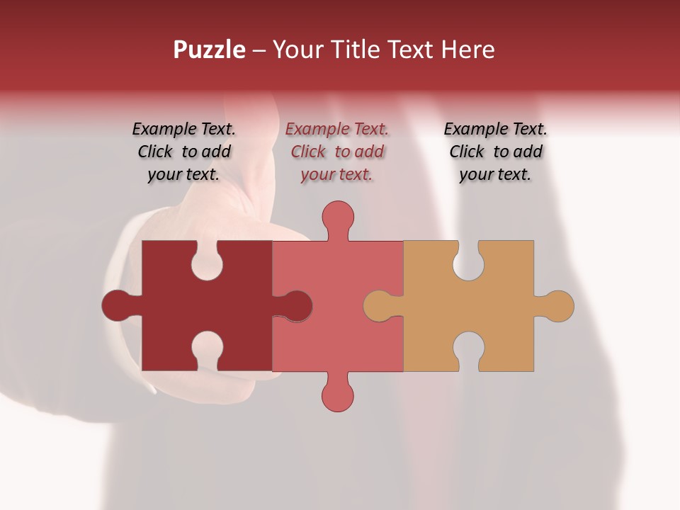 Business Person Isolated On White Positive PowerPoint Template