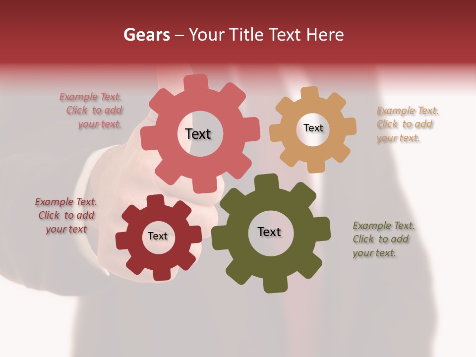 Business Person Isolated On White Positive PowerPoint Template