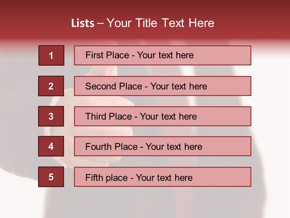 Business Person Isolated On White Positive PowerPoint Template