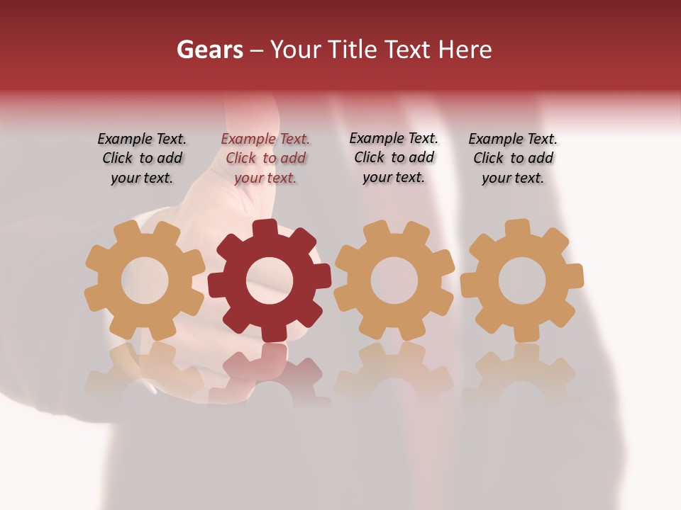 Business Person Isolated On White Positive PowerPoint Template