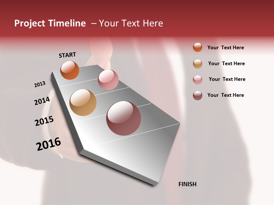 Business Person Isolated On White Positive PowerPoint Template