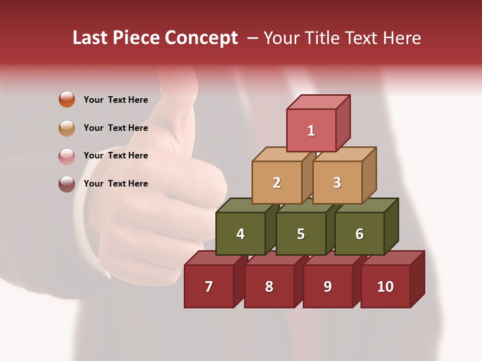 Business Person Isolated On White Positive PowerPoint Template