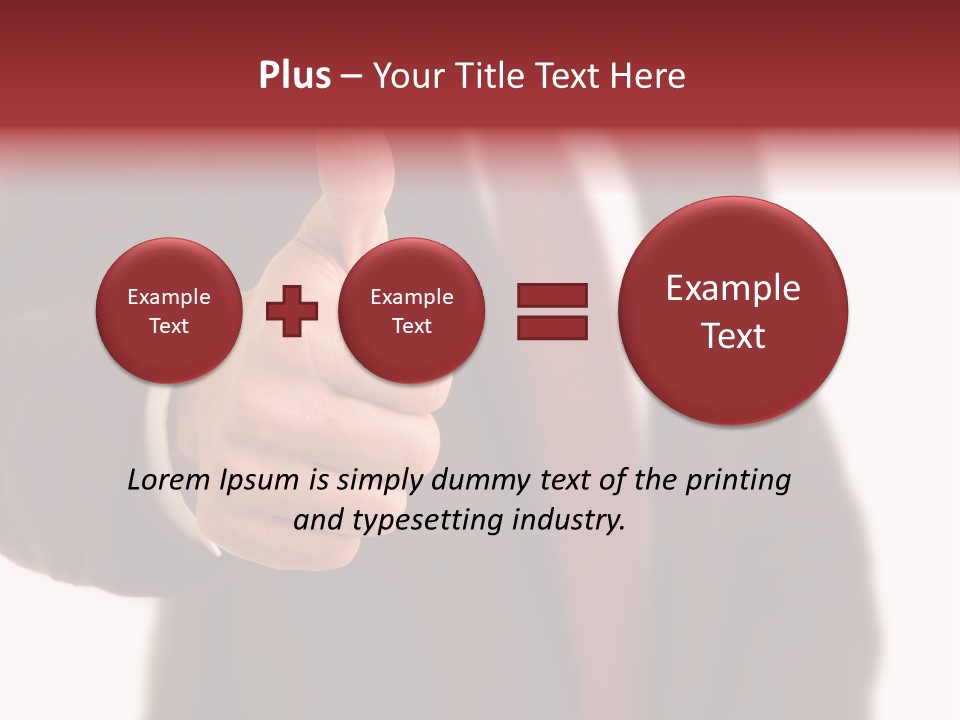 Business Person Isolated On White Positive PowerPoint Template