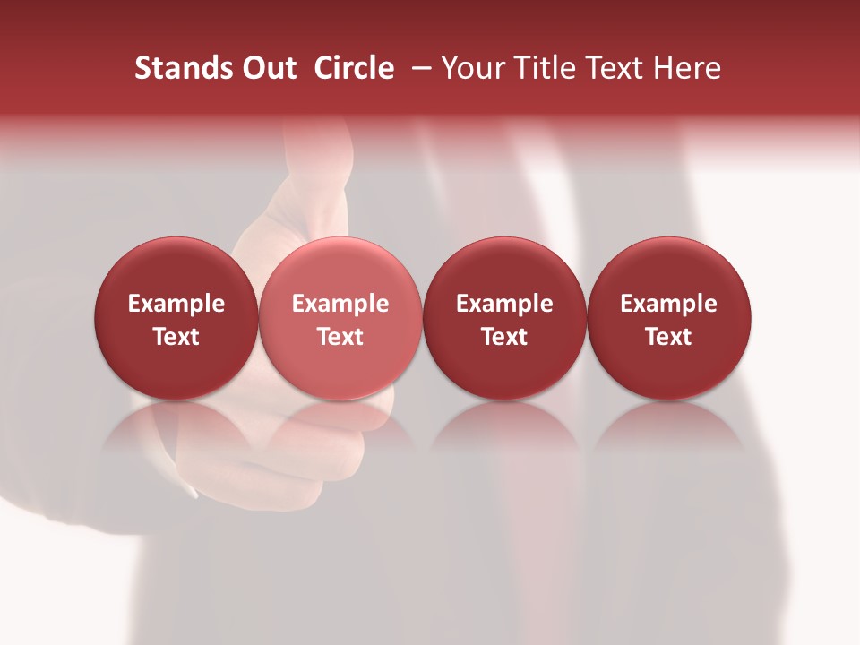 Business Person Isolated On White Positive PowerPoint Template