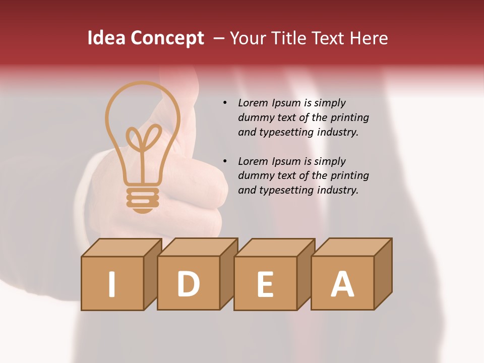 Business Person Isolated On White Positive PowerPoint Template