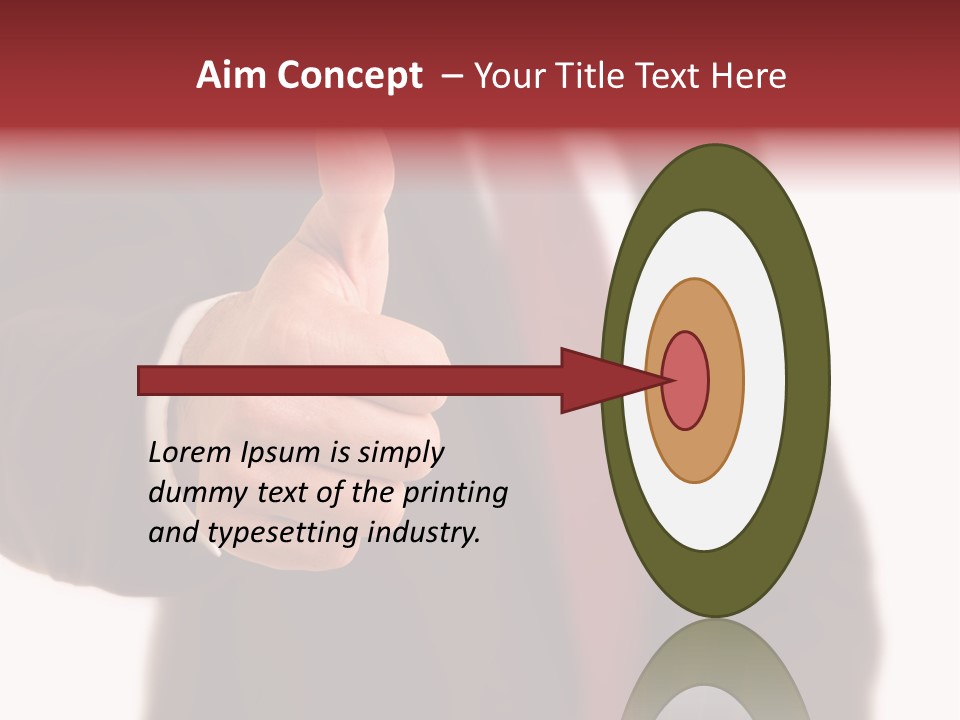 Business Person Isolated On White Positive PowerPoint Template