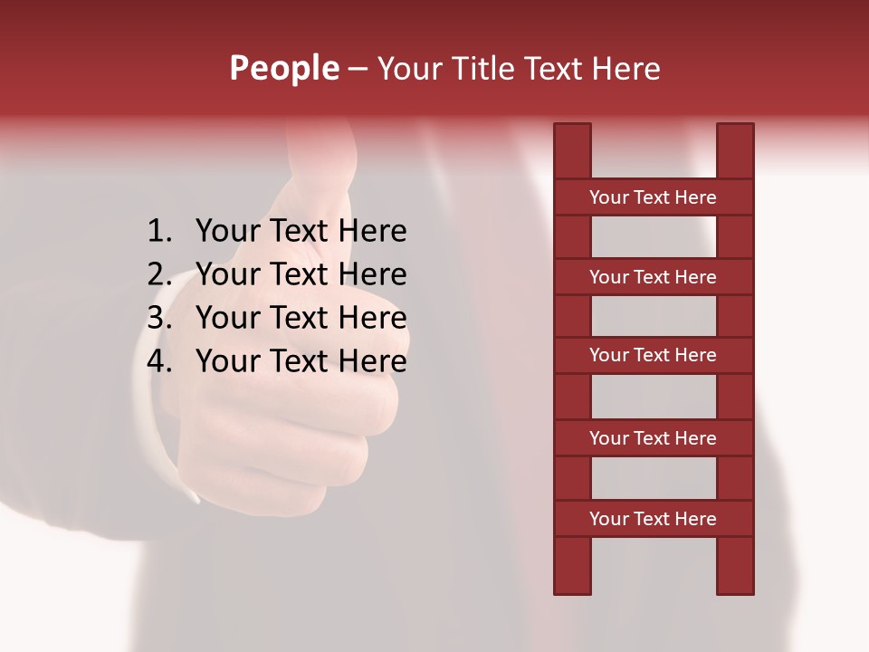 Business Person Isolated On White Positive PowerPoint Template