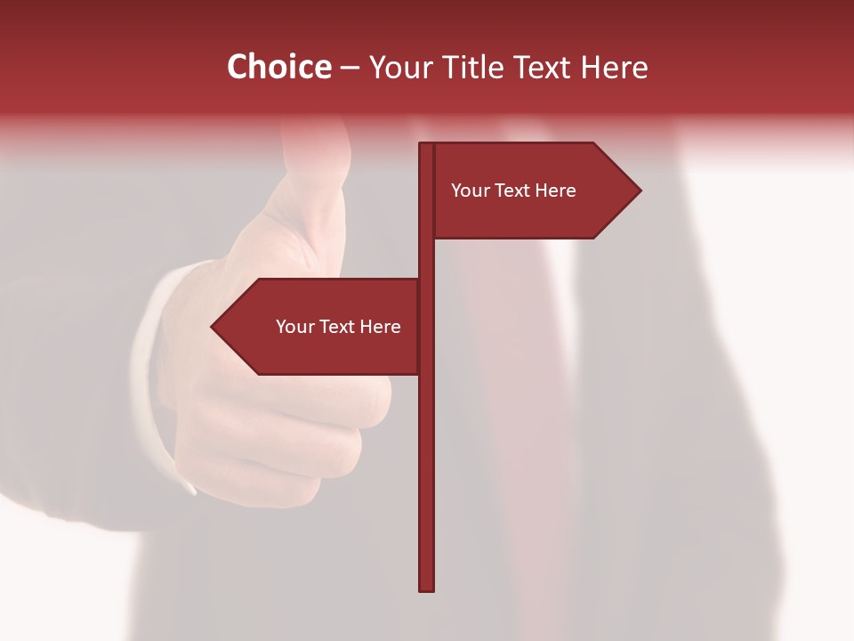 Business Person Isolated On White Positive PowerPoint Template