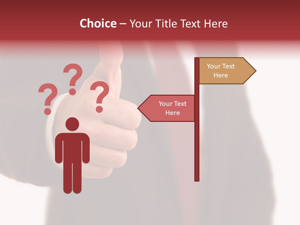 Business Person Isolated On White Positive PowerPoint Template