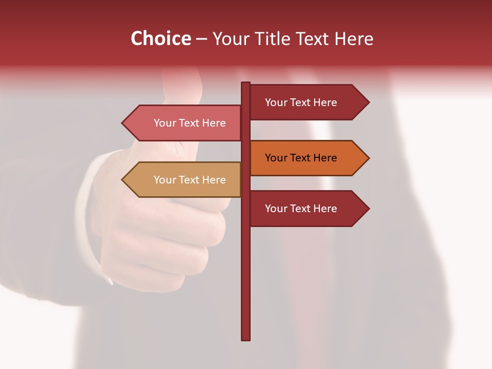 Business Person Isolated On White Positive PowerPoint Template