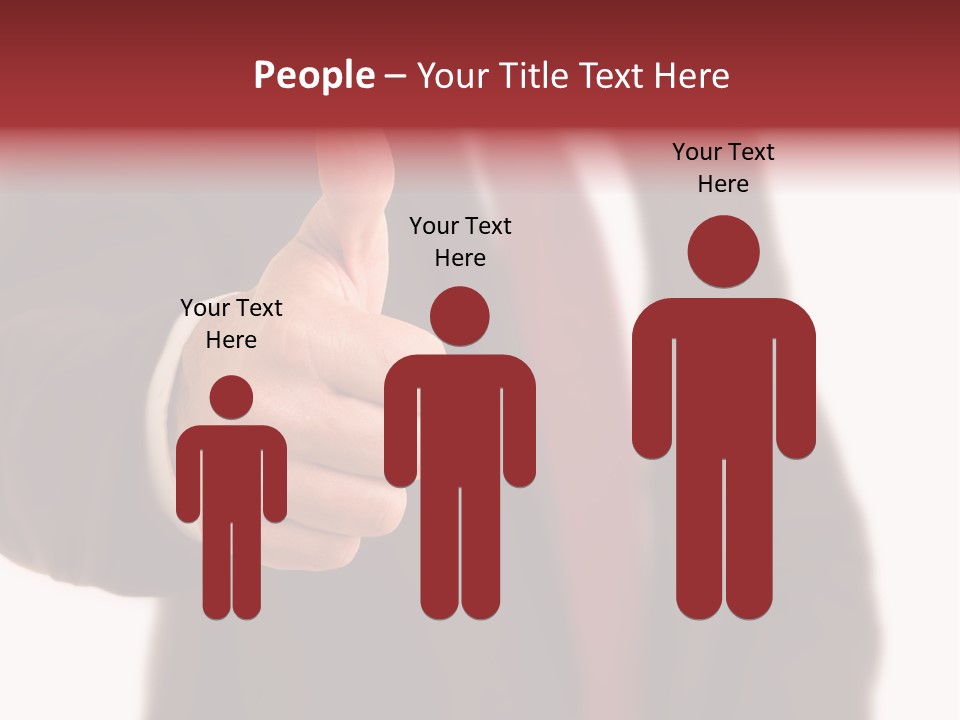 Business Person Isolated On White Positive PowerPoint Template