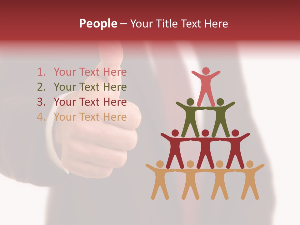 Business Person Isolated On White Positive PowerPoint Template