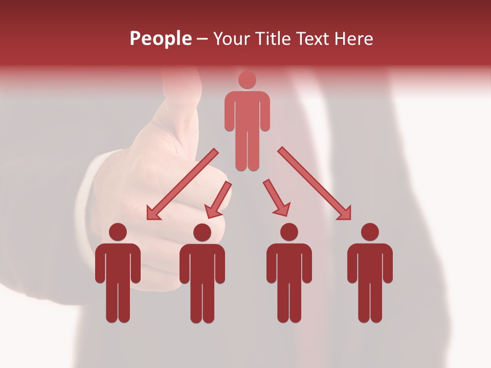 Business Person Isolated On White Positive PowerPoint Template