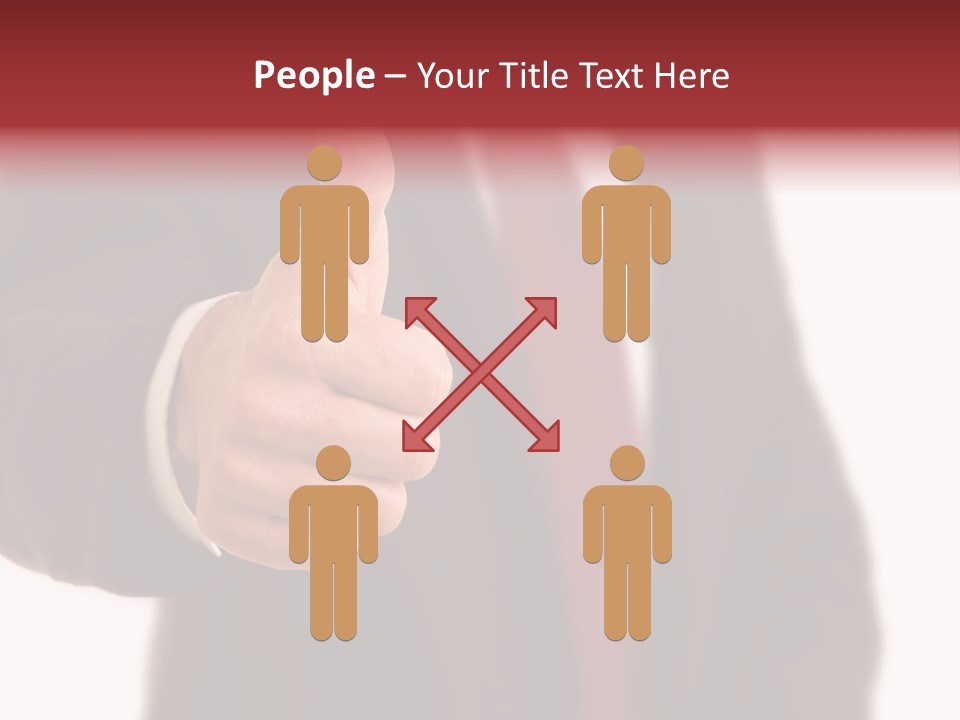 Business Person Isolated On White Positive PowerPoint Template