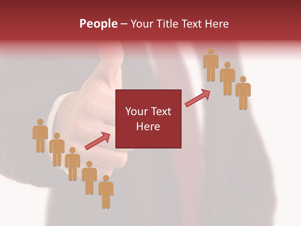 Business Person Isolated On White Positive PowerPoint Template