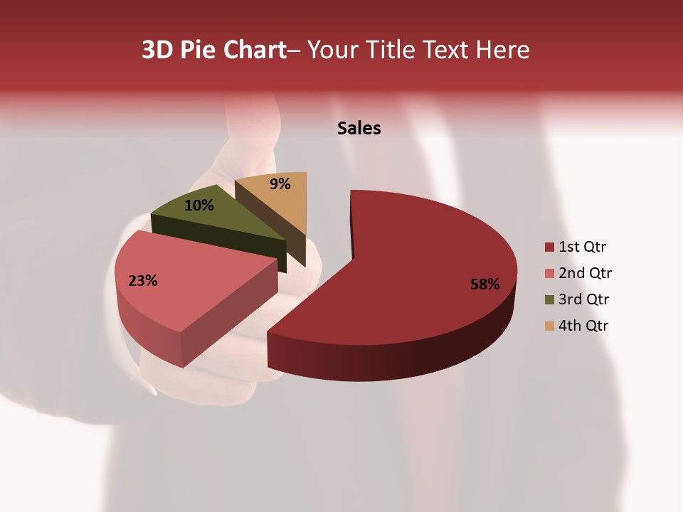Business Person Isolated On White Positive PowerPoint Template