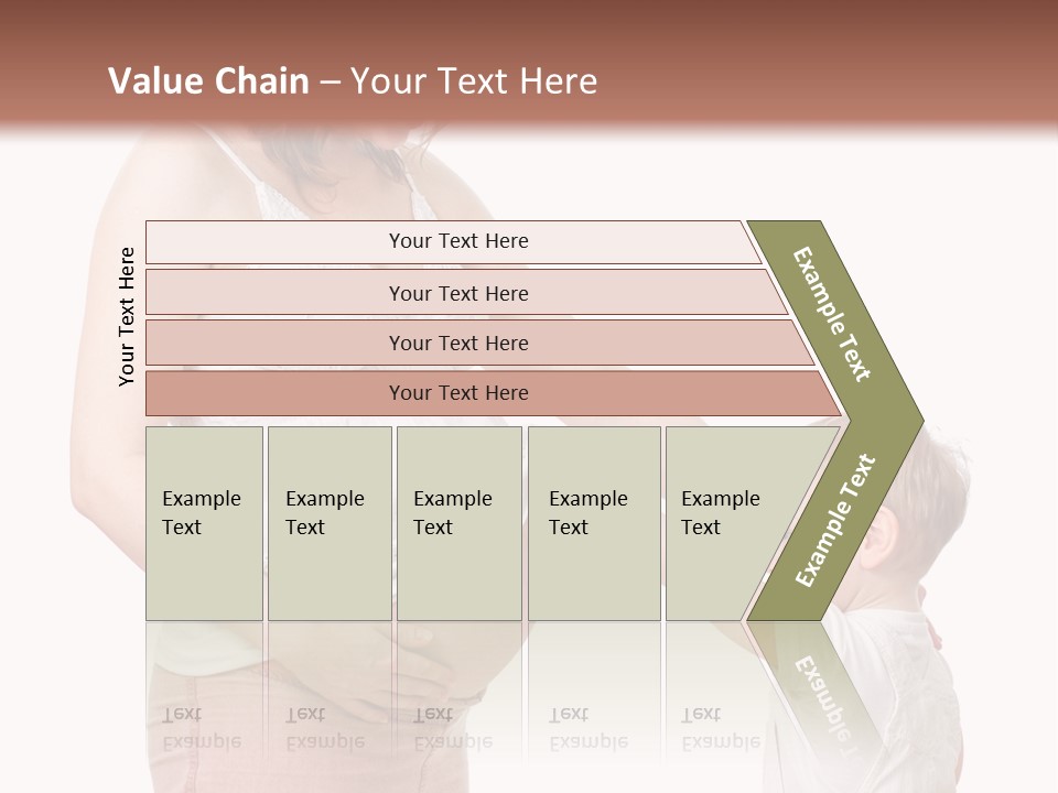 A Pregnant Woman Holding The Hand Of A Small Child PowerPoint Template