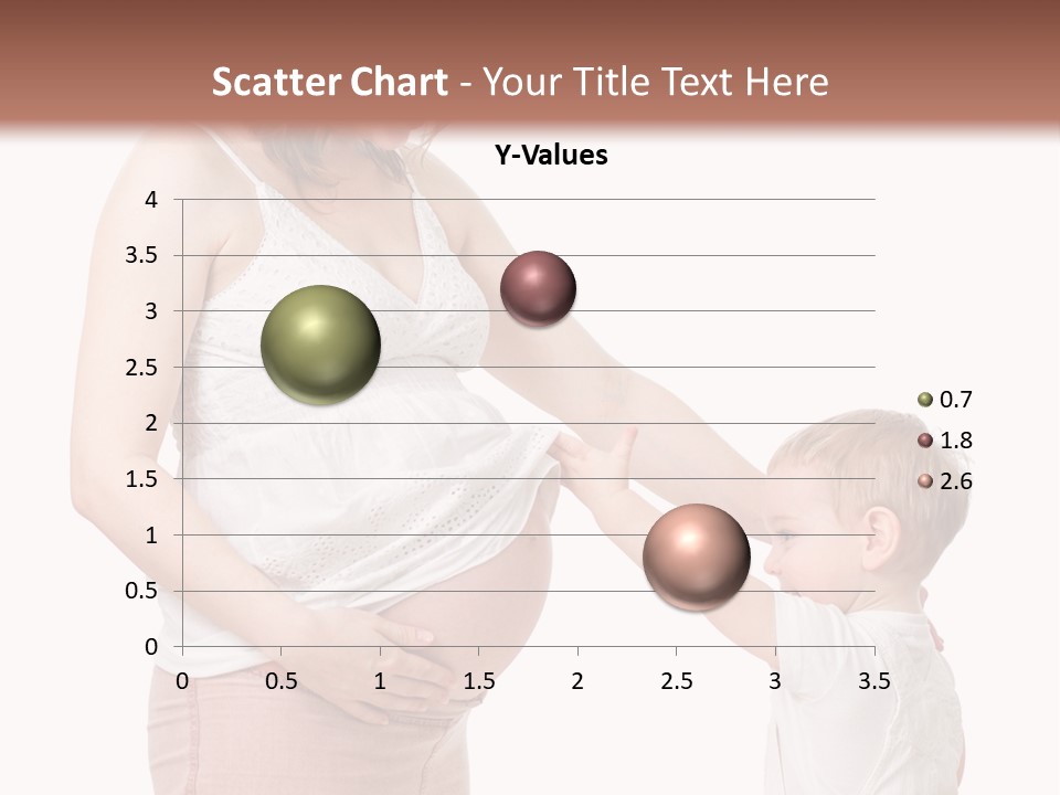 A Pregnant Woman Holding The Hand Of A Small Child PowerPoint Template