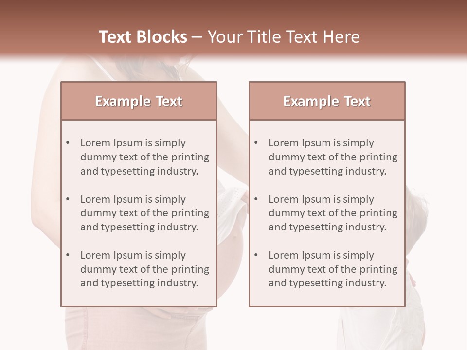 A Pregnant Woman Holding The Hand Of A Small Child PowerPoint Template