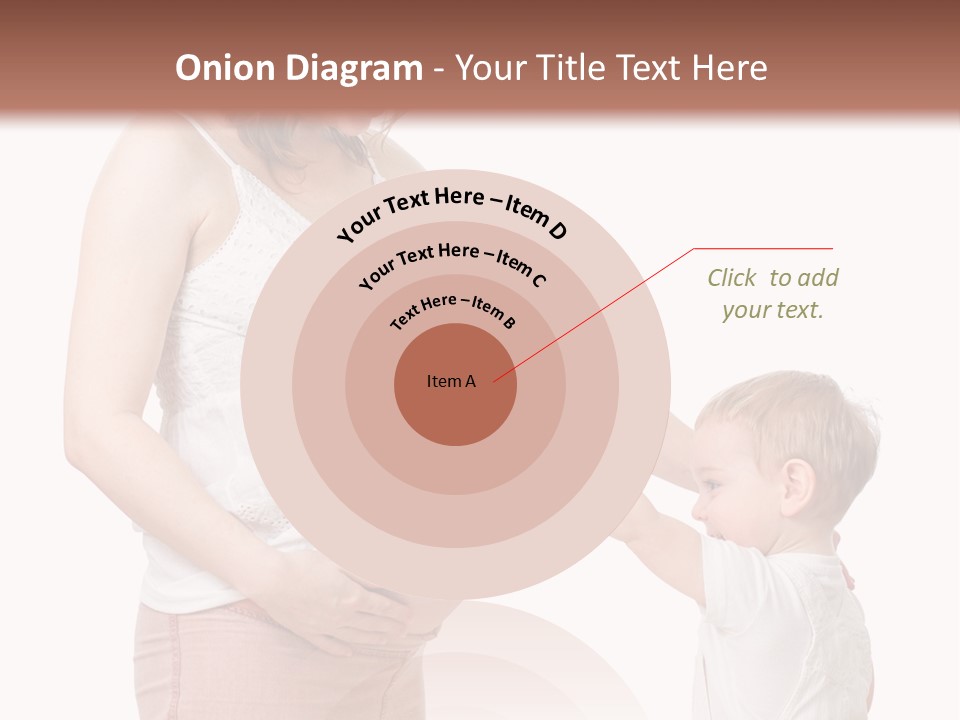 A Pregnant Woman Holding The Hand Of A Small Child PowerPoint Template