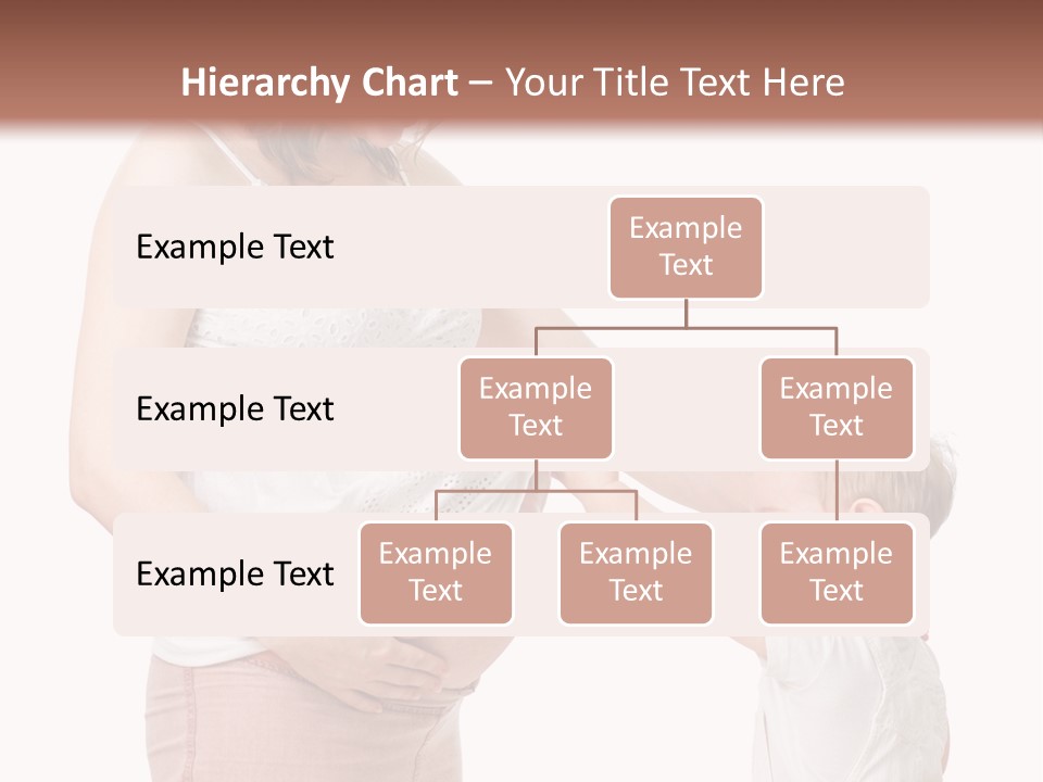A Pregnant Woman Holding The Hand Of A Small Child PowerPoint Template