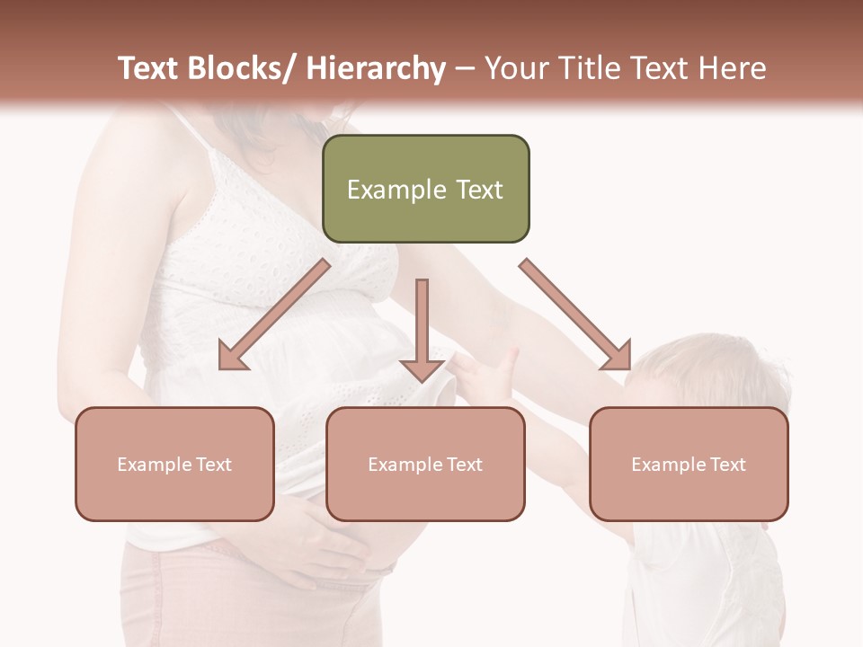 A Pregnant Woman Holding The Hand Of A Small Child PowerPoint Template