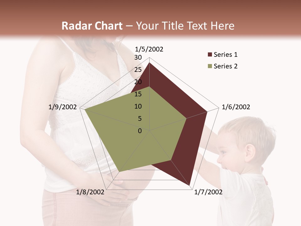 A Pregnant Woman Holding The Hand Of A Small Child PowerPoint Template