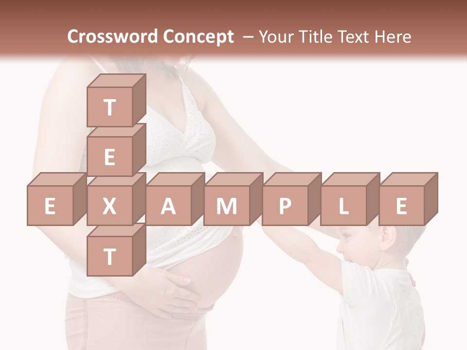 A Pregnant Woman Holding The Hand Of A Small Child PowerPoint Template