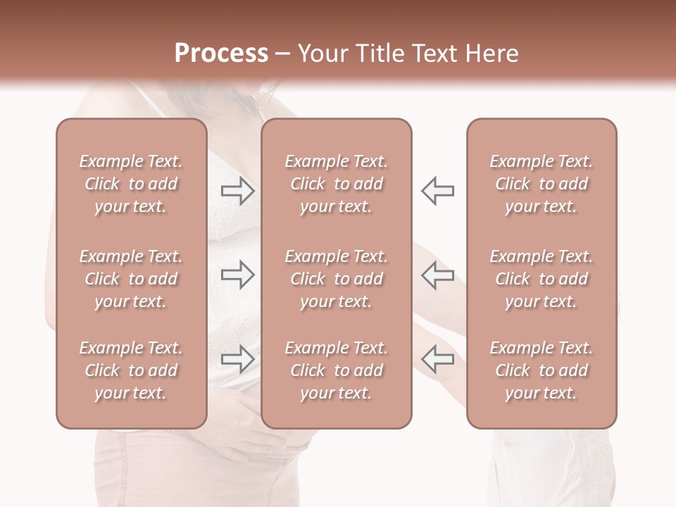 A Pregnant Woman Holding The Hand Of A Small Child PowerPoint Template