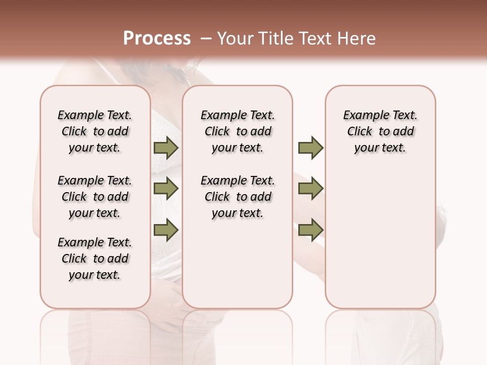 A Pregnant Woman Holding The Hand Of A Small Child PowerPoint Template
