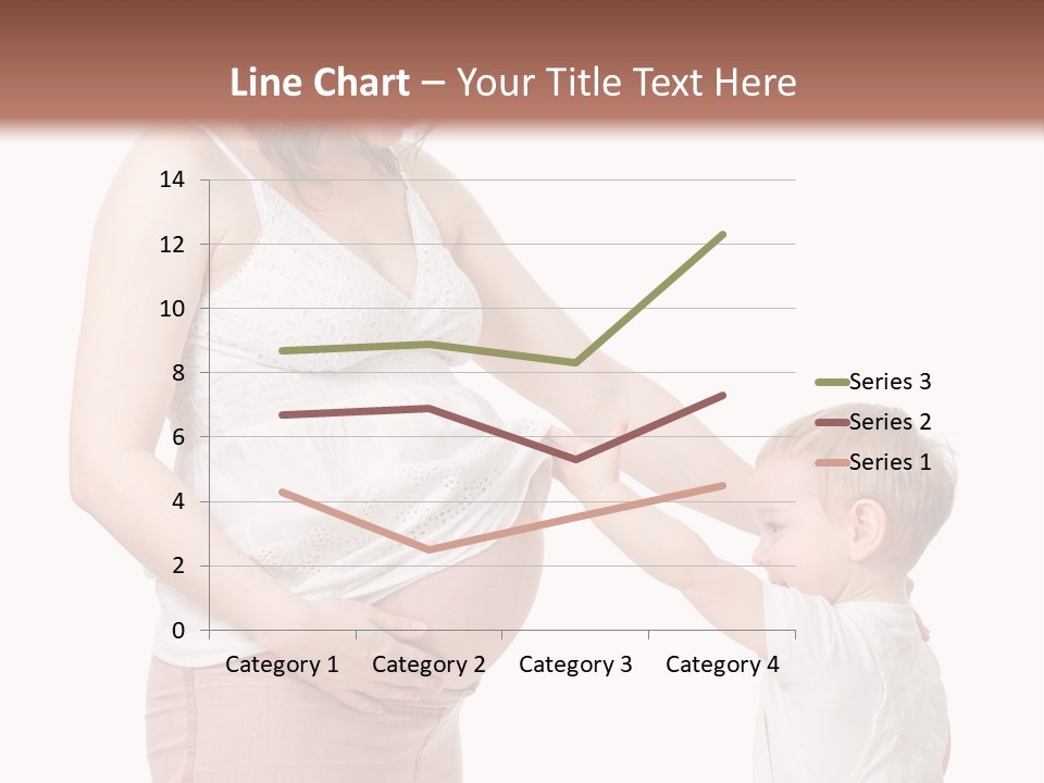 A Pregnant Woman Holding The Hand Of A Small Child PowerPoint Template